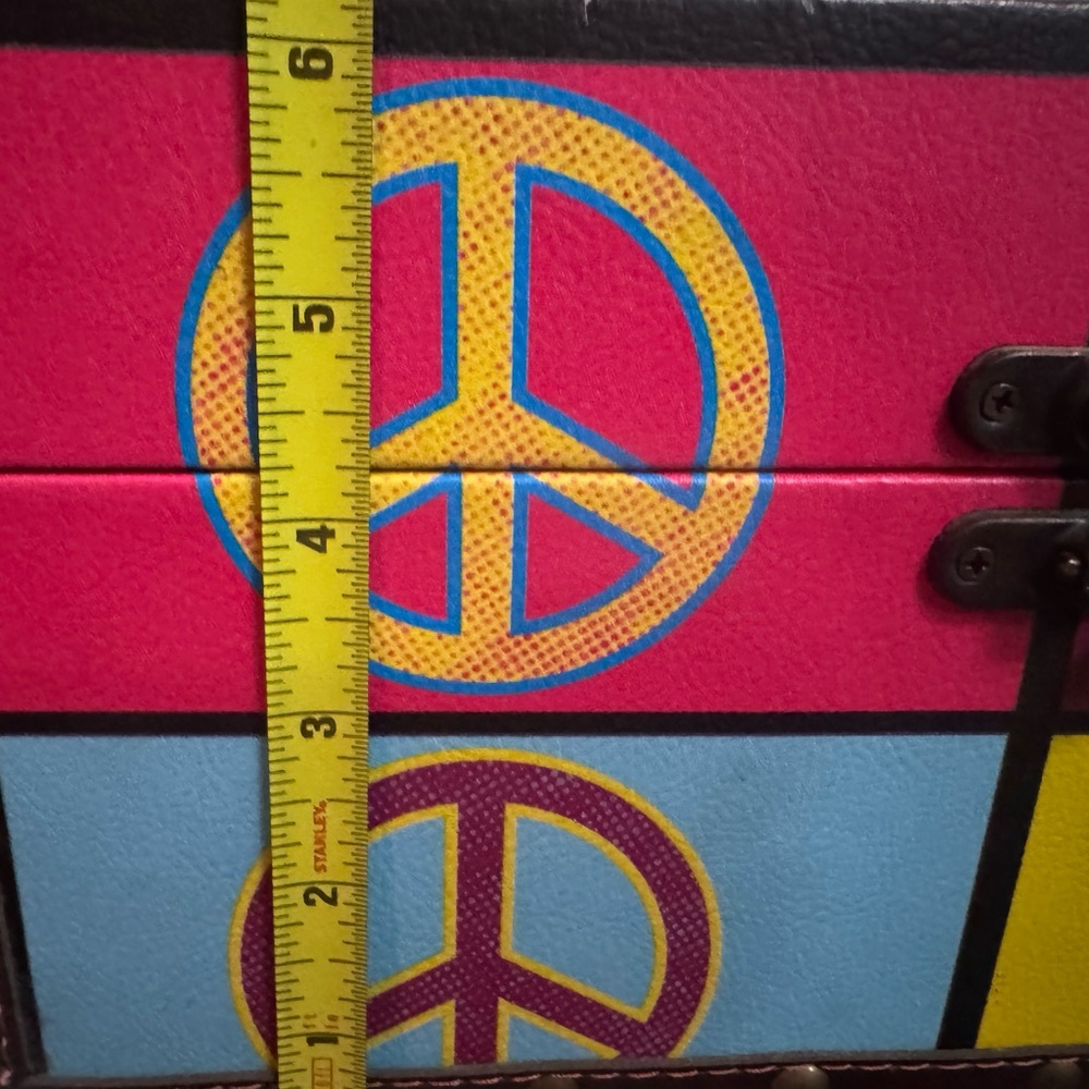 Colorful Peace Sign Storage Box - Picture 9 of 10